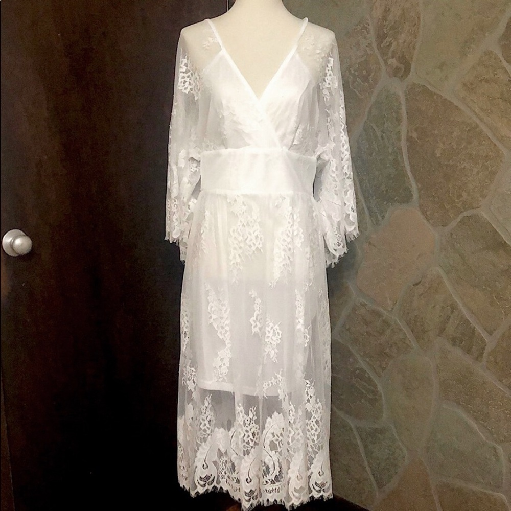 Brand new white lace dress